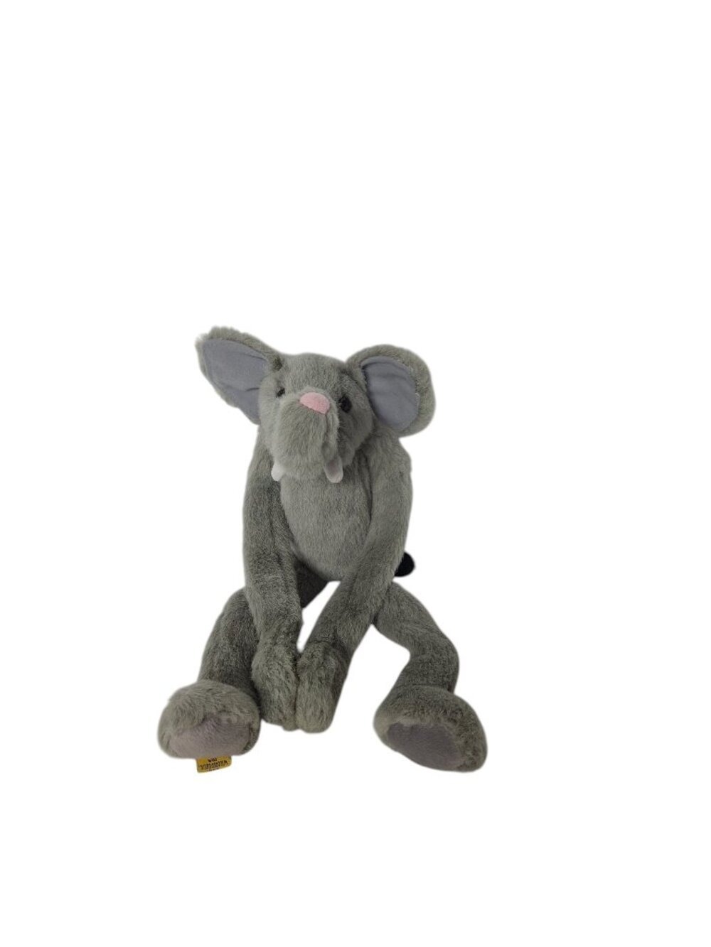Wild Republic Elephant Gray Plush Stuffed Animal Long Legs Tusk Soft Toy 17.5"